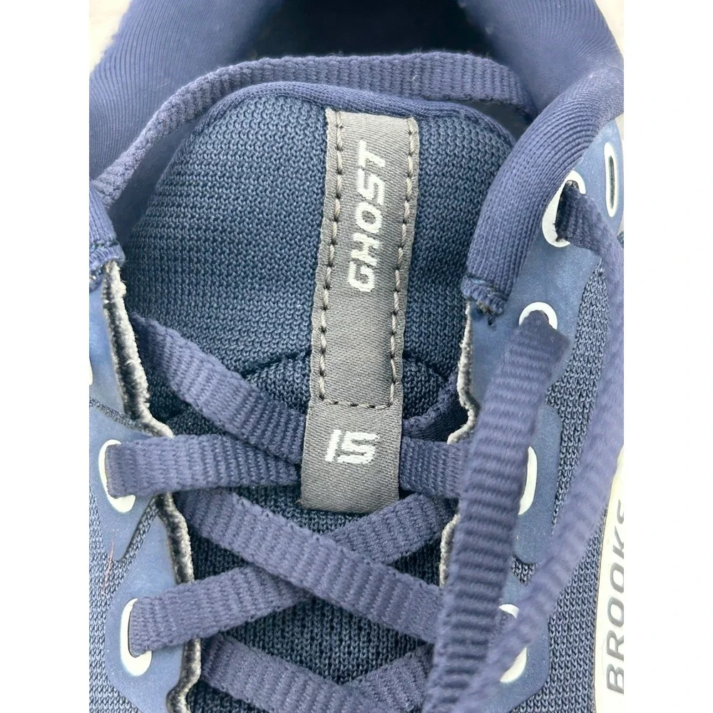 Brooks Ghost 15 Navy Blue Running Shoes Women Sz 8 Medium 1203801B450